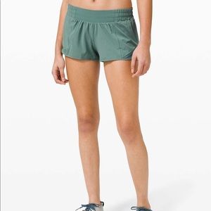 Lulu teal hotty hot shorts 2.5”